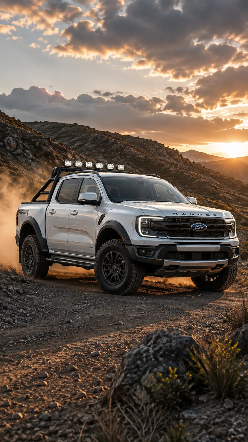 Pickup off-road con llantas y neumáticos